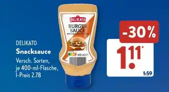 Aldi Süd DELIKATO Snackssauce Angebot
