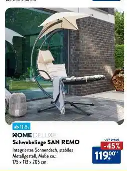 Aldi Süd Schwebeliege San Remo Angebot
