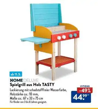 Aldi Süd Spielgrill aus Holz TASTY Angebot
