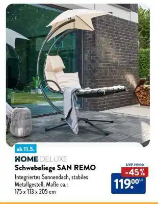 Aldi Nord Schwebeliege San Remo Angebot