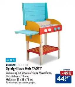 Aldi Nord Spielgrill aus Holz TASTY Angebot