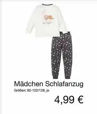 KiK Mädchen Schlafanzug Angebot