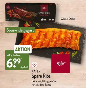 Aldi Nord Käfer Spare Ribs 600-g-Packung Angebot