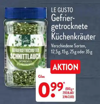 Aldi Nord Le Gusto Gefrier-getrocknete Küchenkräuter Glas Angebot