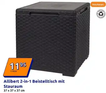 Action Allibert 2-in-1 Beistelltisch mit Stauraum Angebot