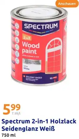 Action Spectrum 2-in-1 Holzlack Seidenglanz Weiß Angebot