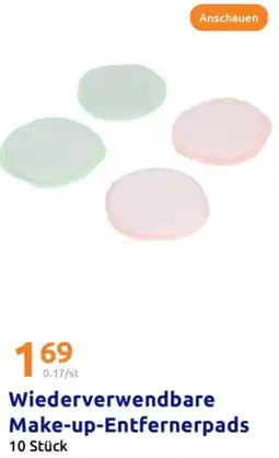 Action Wiederverwendbare Make-up-Entfernerpads Angebot