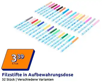 Action Filzstifte in Aufbewahrungsdose Angebot