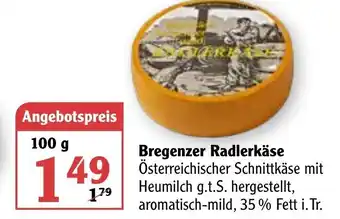 Globus Bregenzer Radlerkäse 100g Angebot