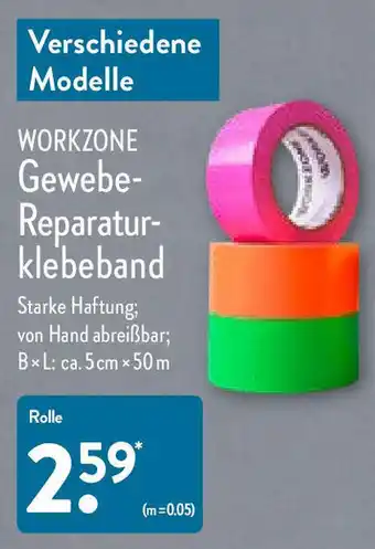 Aldi Nord Workzone Gewebe-Reparatur-klebeband Rolle Angebot