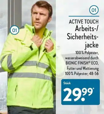 Aldi Nord Active Touch Arbeits-/ Sicherheits-Jacke Angebot