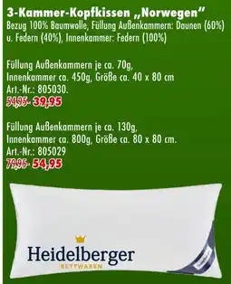 Möbel Mahler 3-kammer-kopfkissen „norwegen“ Angebot