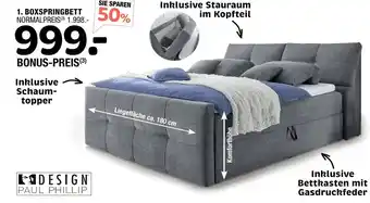 Hofmeister Design paul phillip boxspringbett „reggae“ Angebot