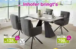 Möbel Inhofer Stuhl oder tisch Angebot