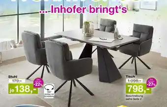 Möbel Inhofer Stuhl oder tisch Angebot