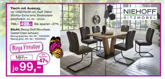 Möbel Inhofer Niehoff tisch mit auszug oder stuhl Angebot