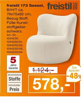 Möbel Inhofer Freistil rolf benz freistil 173 sessel Angebot
