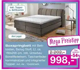 Möbel Inhofer Boxspringbett Angebot