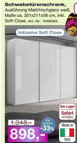 Möbel Inhofer Schwebetürenschrank Angebot