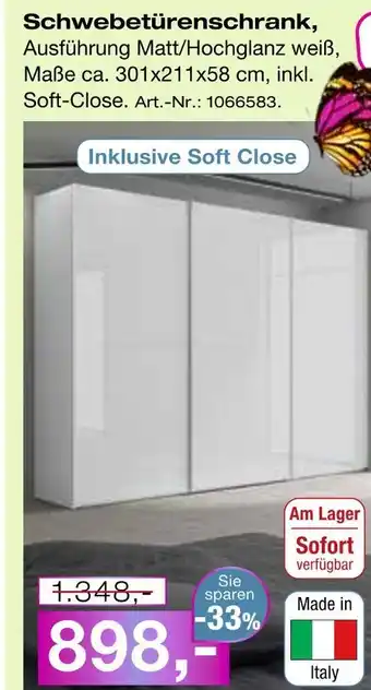 Möbel Inhofer Schwebetürenschrank Angebot