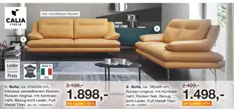 Möbel Inhofer Calia italia 1. sofa oder 2. sofa Angebot