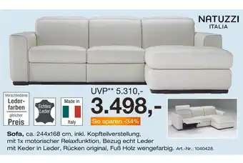 Möbel Inhofer Natuzzi italia sofa Angebot
