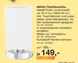 Möbel Inhofer Akku-tischleuchte Angebot