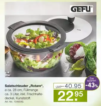 Möbel Inhofer Gefu salatschleuder „rotare“ Angebot