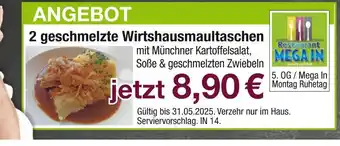 Möbel Inhofer Restaurant mega in 2 geschmelzte wirtshausmaultaschen Angebot