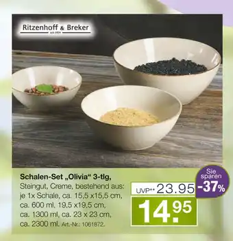 Möbel Inhofer Ritzenhoff & breker schalen-set „olivia“ 3-tlg Angebot