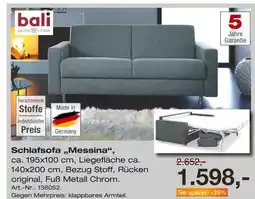 Möbel Inhofer Bali schlafsofa „messina“ Angebot