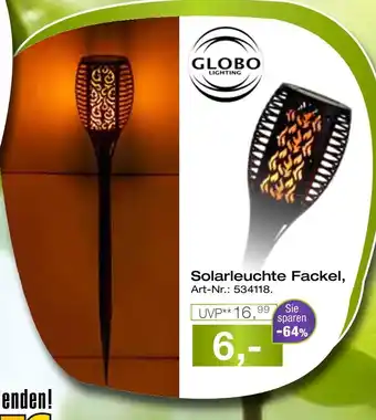 Möbel Inhofer Globo lighting solarleuchte fackel Angebot