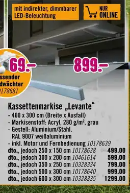 Hornbach Kassettenmarkise „levante“ Angebot