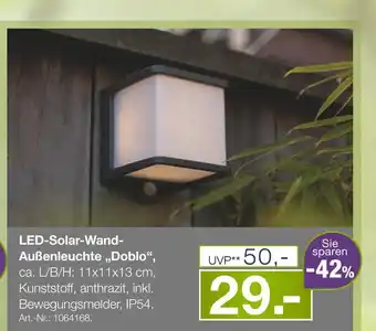 Möbel Inhofer Led-solar-wand-außenleuchte doblo Angebot