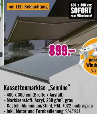 Hornbach Kassettenmarkise sonnino Angebot