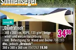 Hornbach Garden place sonnensegel „quadratisch“ Angebot