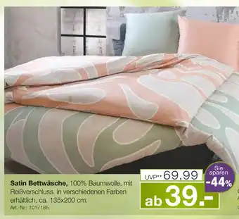 Möbel Inhofer Satin bettwäsche Angebot