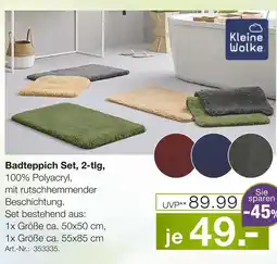 Möbel Inhofer Kleine wolke badteppich set, 2-tlg Angebot