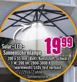 Hornbach Solar-led-sonnenschirmlampe Angebot