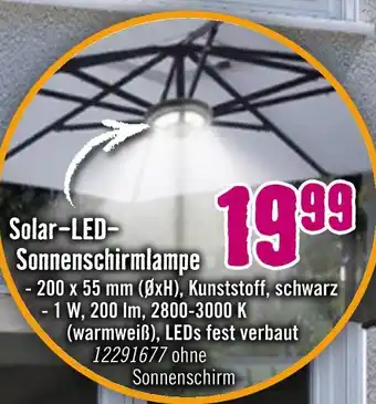 Hornbach Solar-led-sonnenschirmlampe Angebot
