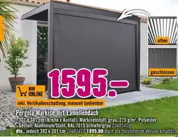 Hornbach Pergola markise mit lamellendach Angebot