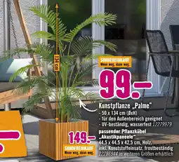 Hornbach Kunstpflanze „palme“ und passender pflanzkübel „akustikpaneele“ Angebot