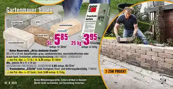 Hornbach Trockenbeton oder beton mauerstein Angebot