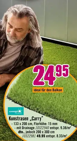 Hornbach Garden place kunstrasen „carry“ Angebot