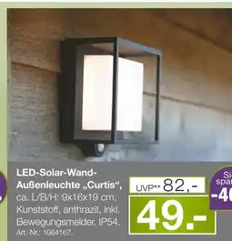 Möbel Inhofer Led-solar-wand-außenleuchte „curtis“ Angebot
