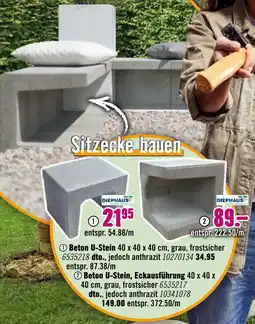 Hornbach Diephaus beton u-stein oder beton u-stein, eckausführung Angebot