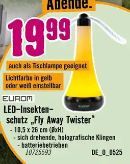 Hornbach Eurom led-insektenschutz „fly away twister“ Angebot