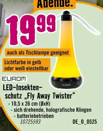 Hornbach Eurom led-insektenschutz „fly away twister“ Angebot