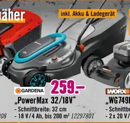 Hornbach Gardena powermax 32/18v Angebot