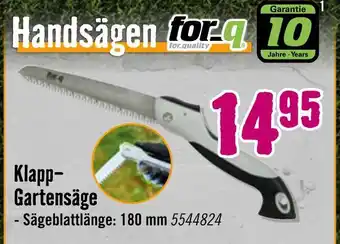 Hornbach For_q gartensäge Angebot